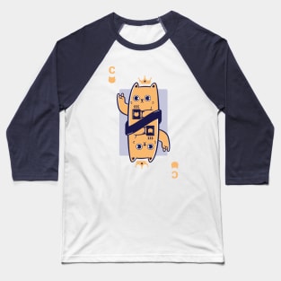 Cat Card Baseball T-Shirt